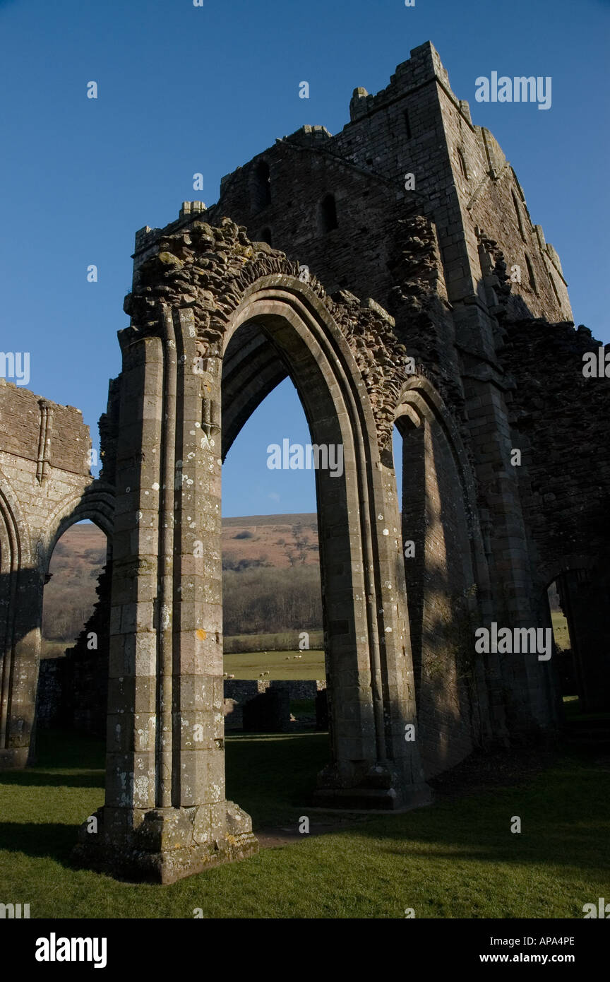 Llanthony Abbey Ruinen Monmouthshire South East Wales Stockfoto