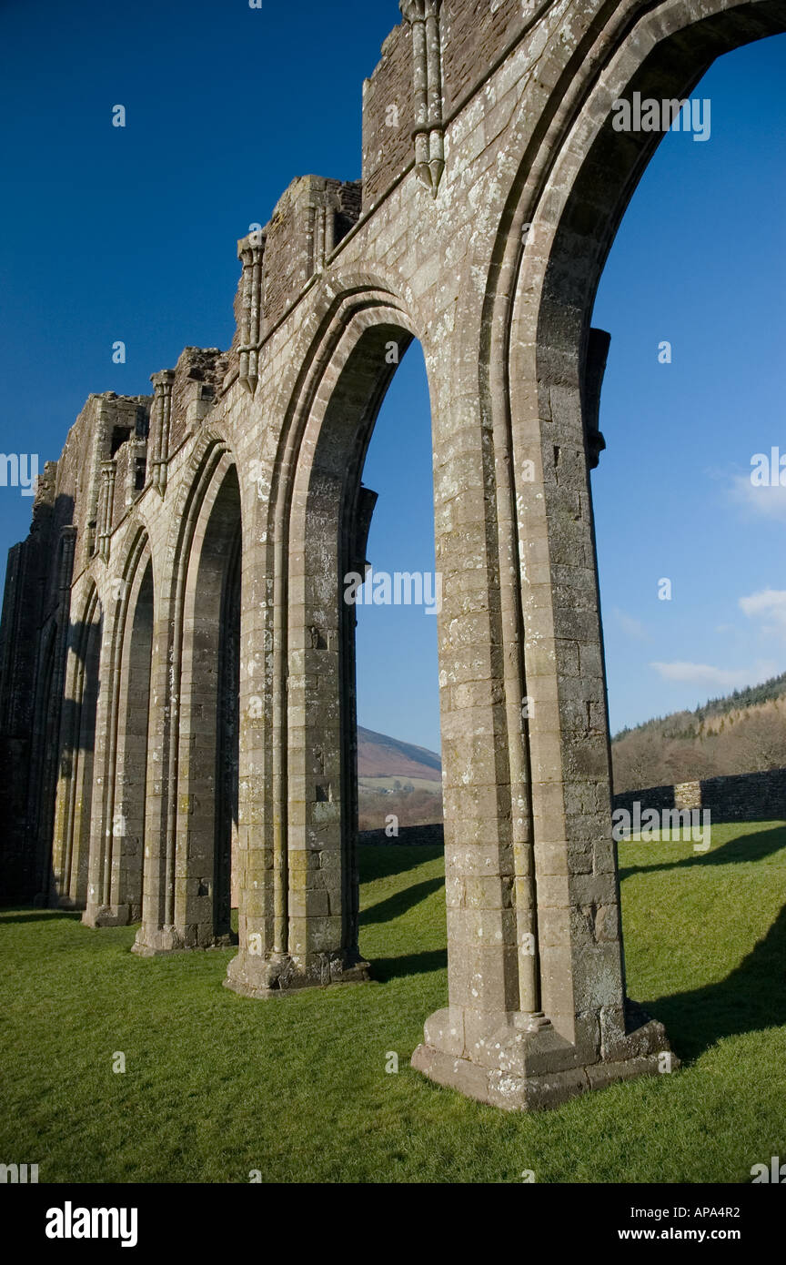 Llanthony Abbey Ruinen Monmouthshire South East Wales Stockfoto