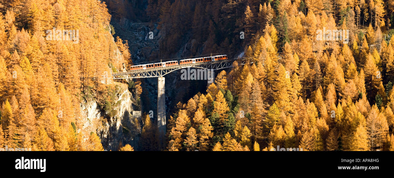 Bahn auf den Gornergrat, Zermatt, Schweiz Stockfoto
