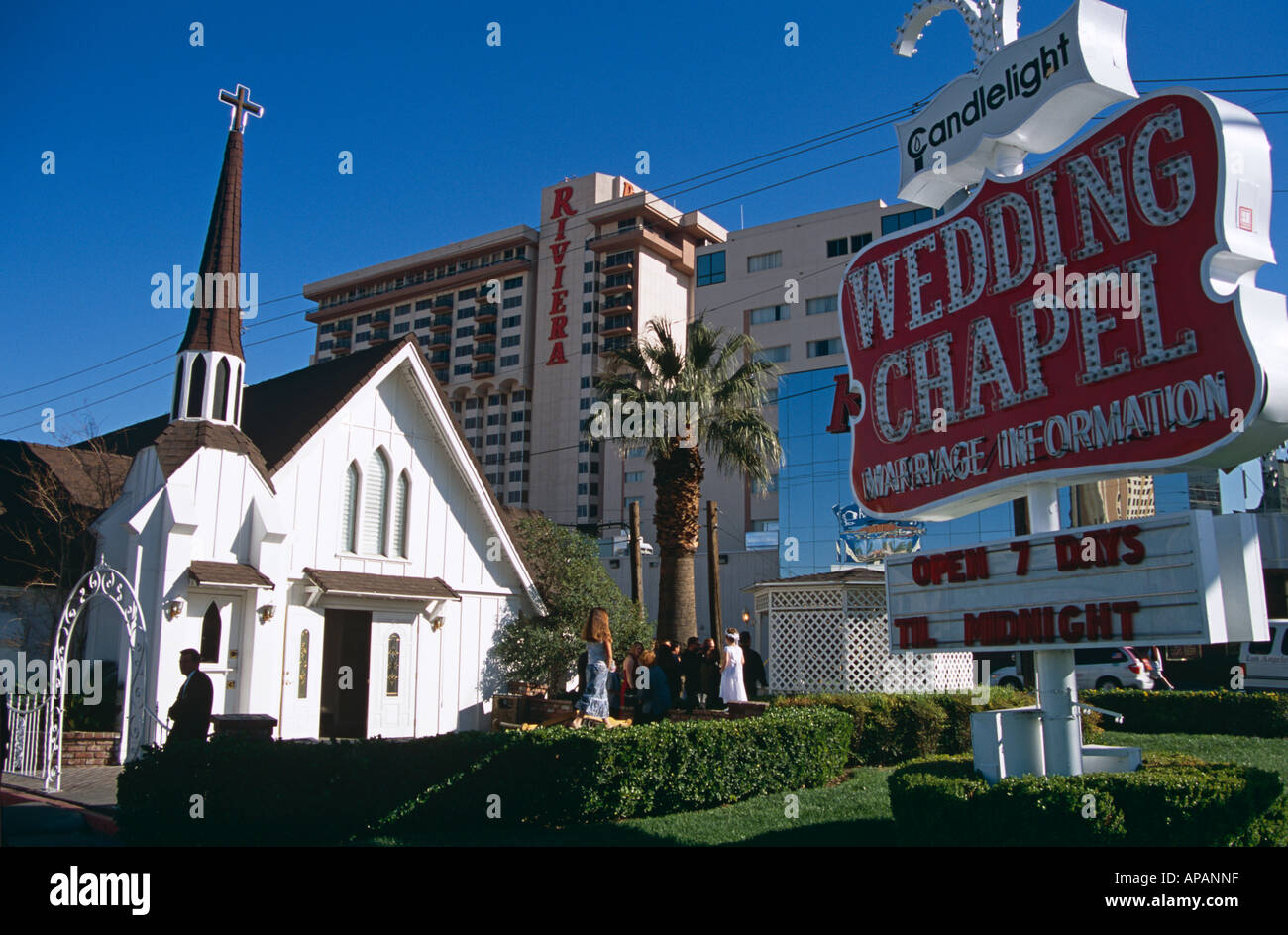 Candlelight Wedding Chapel Und Riviera Hotel Las Vegas Nevada Usa
