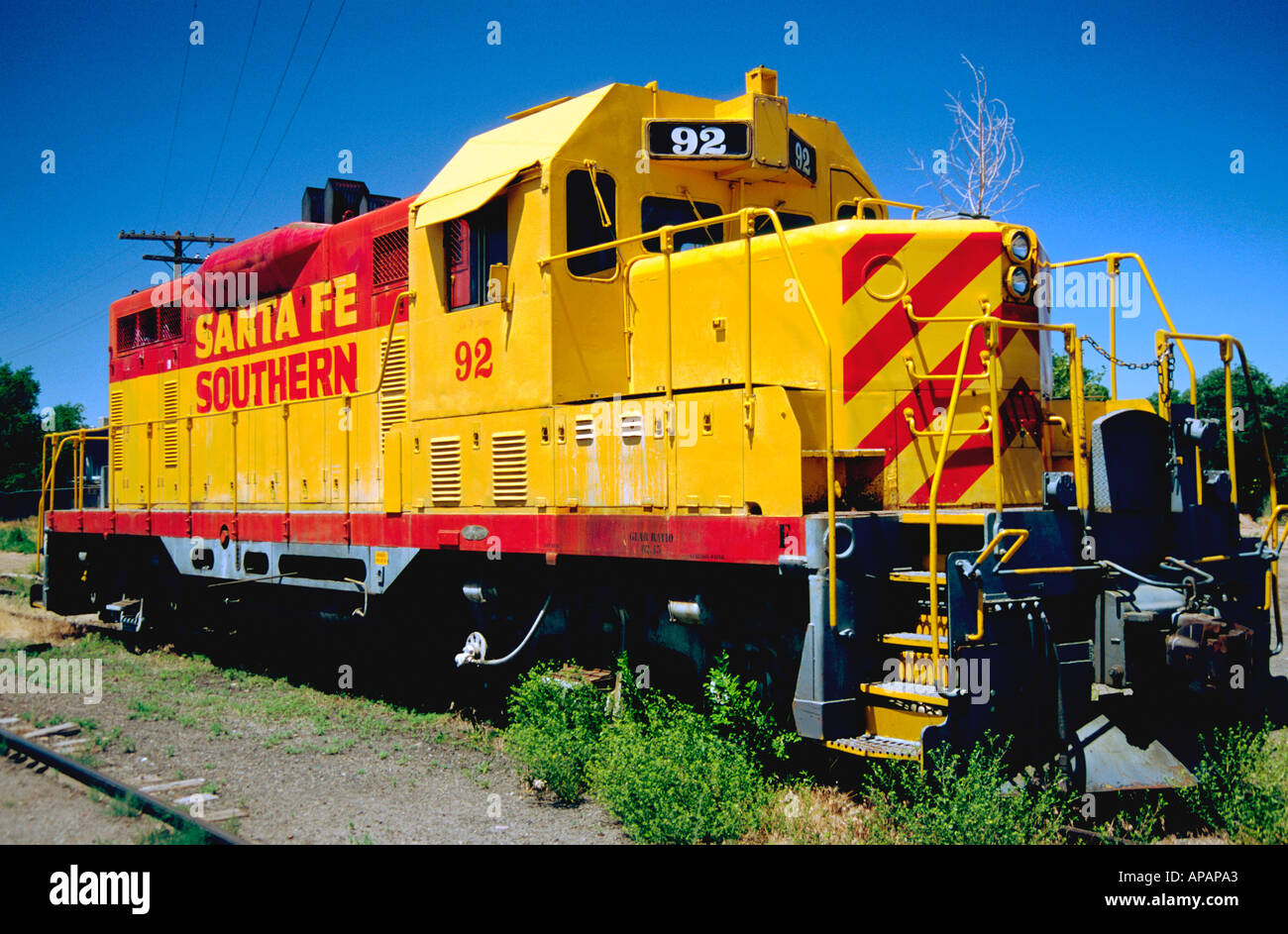 Santa Fe Diesel Lok USA Stockfoto
