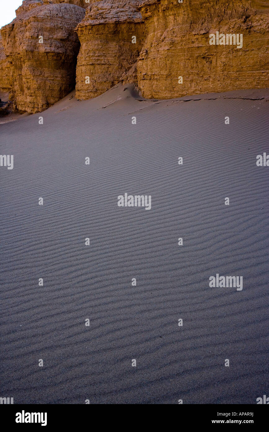 Die Yadan Landform in Xinjiang Lop Nor Stockfoto