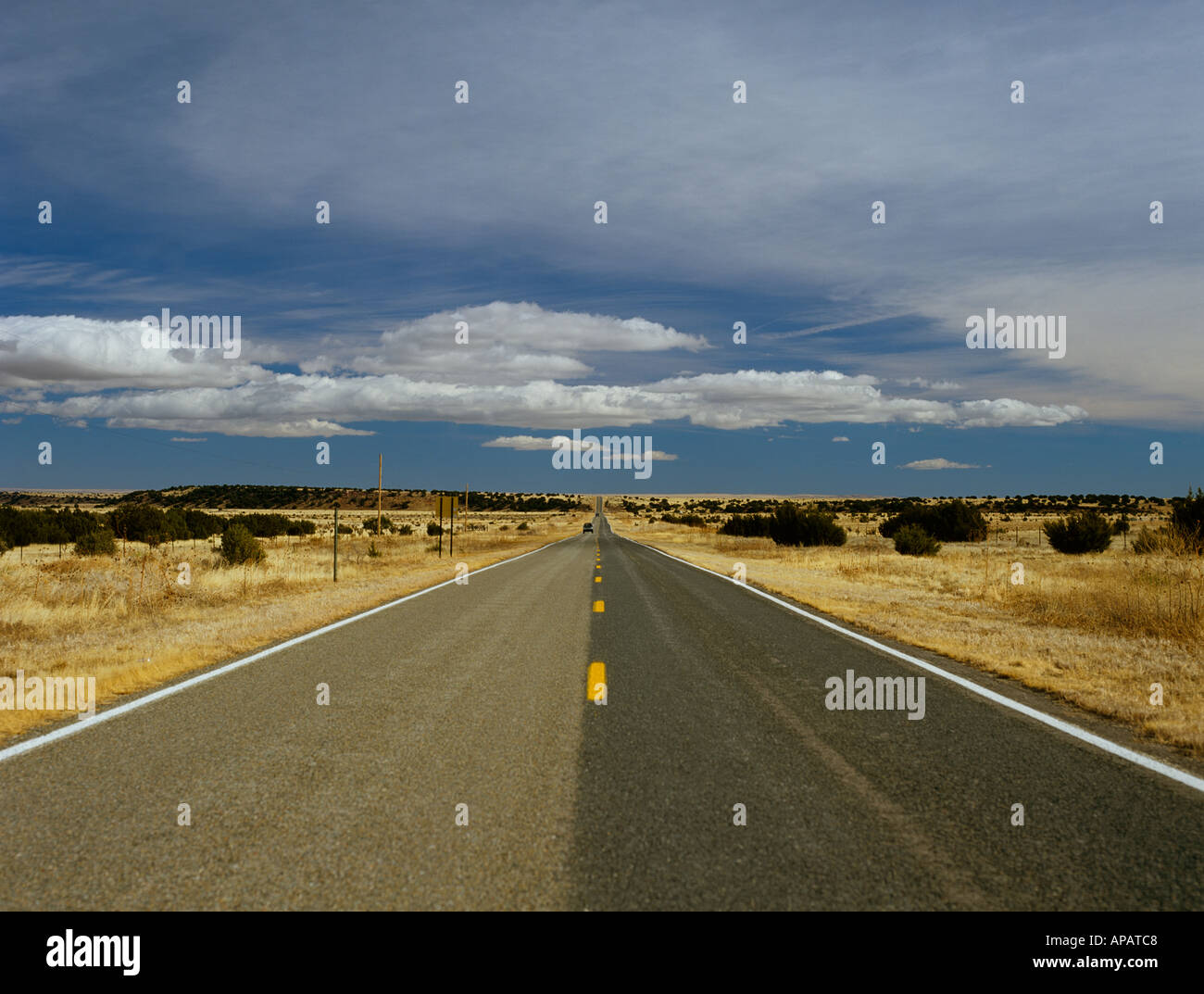 Autobahn-New Mexiko Vereinigte Staaten von Amerika Stockfoto