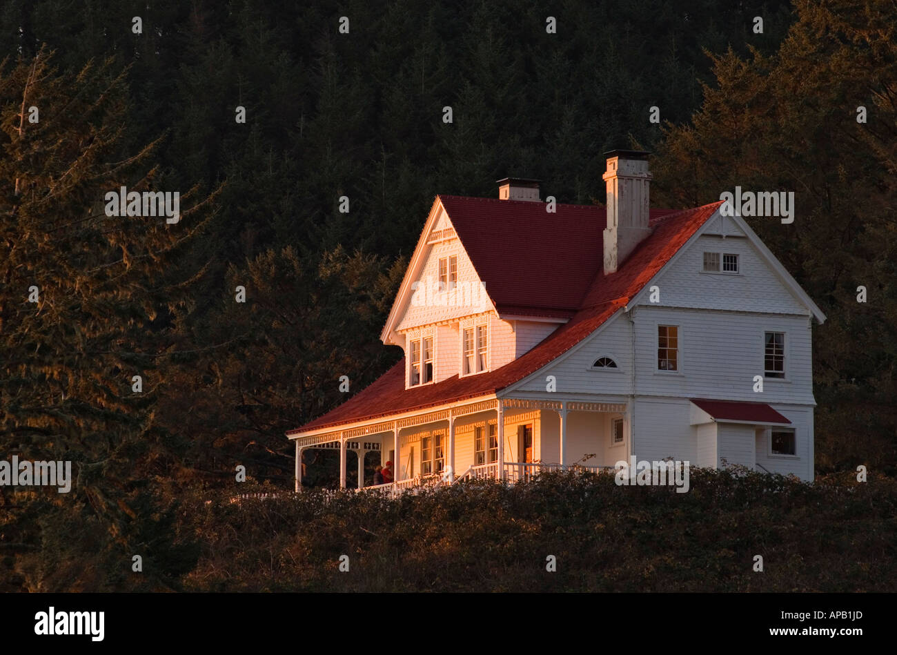Lighthouse Keepers Haus im Heceta Head State Park an der Küste Oregons Stockfoto