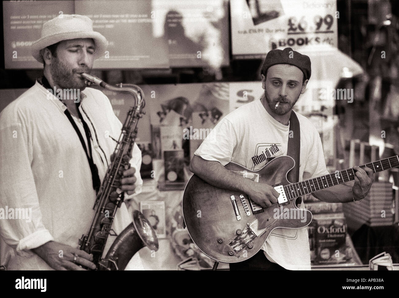 Jazz-Musiker auf der Straße Covent Garden in London Stockfoto