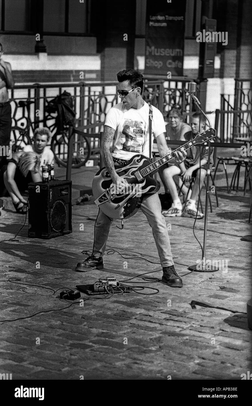 Musikern, Rock und Punk-Lieder Covent Garden in London Stockfoto
