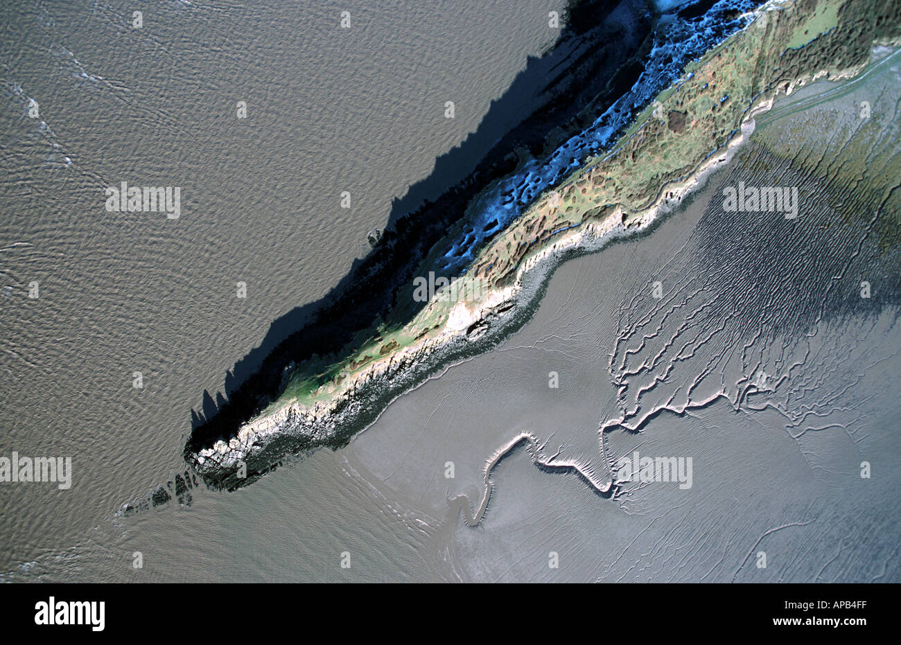 Sand Point Somerset unberührte Küste uk Stockfoto