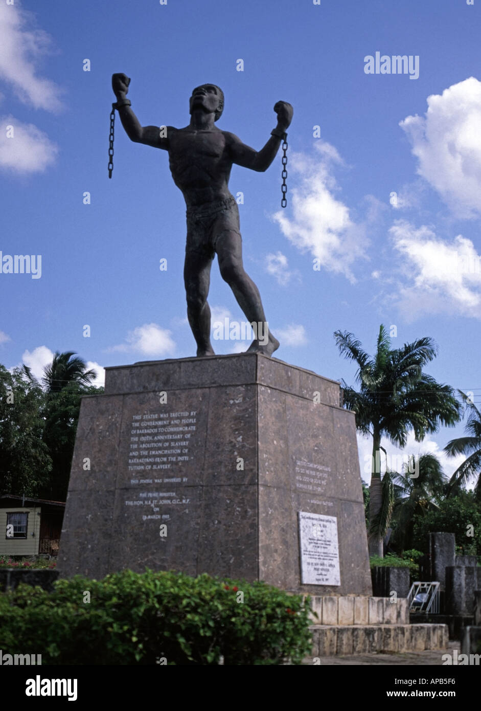 Barbados-Statue zum Gedenken an die Abschaffung der Sklaverei Stockfoto