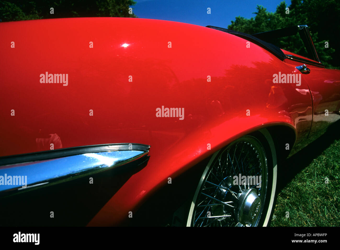 Jaguar E Type V12 klassische britische Oldtimer Stockfoto