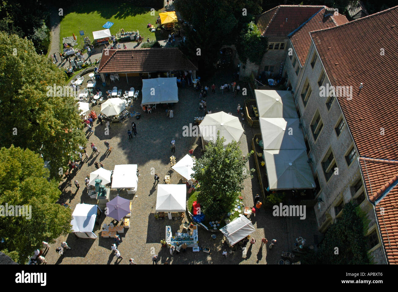 Potters-Markt auf der Sparrenbug, Bielefeld, Teutoburger Wald, Nordrhein-Westfalen, Deutschland Stockfoto