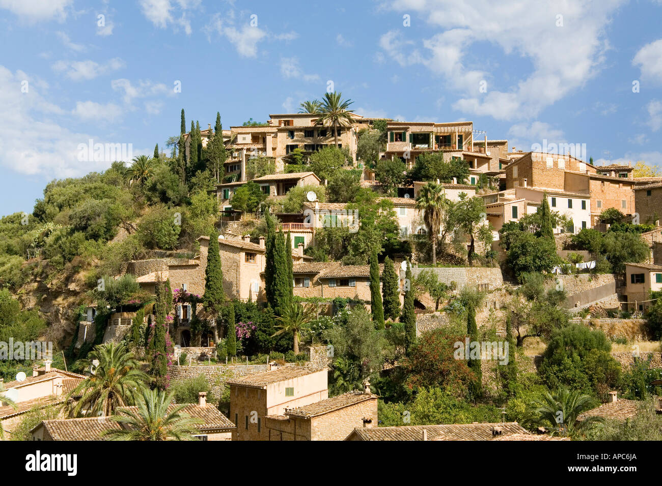 Das Dorf Deia, Mallorca, Balearen, Spanien Stockfoto