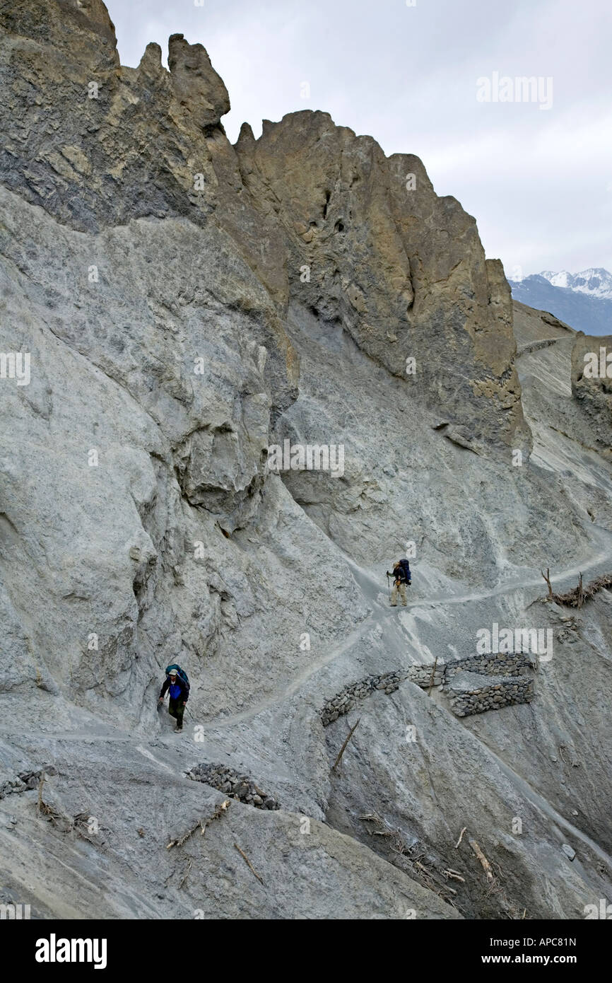 Trekking zum Tilicho-See. Annapurna Circuit Trek. Nepal Stockfoto