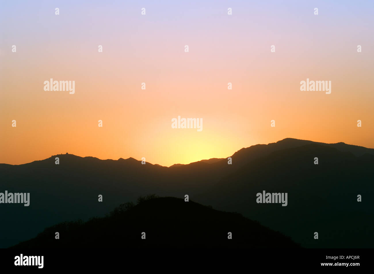Sonnenuntergang in Fragrant Hills Park in den westlichen Hügeln Peking-China Stockfoto
