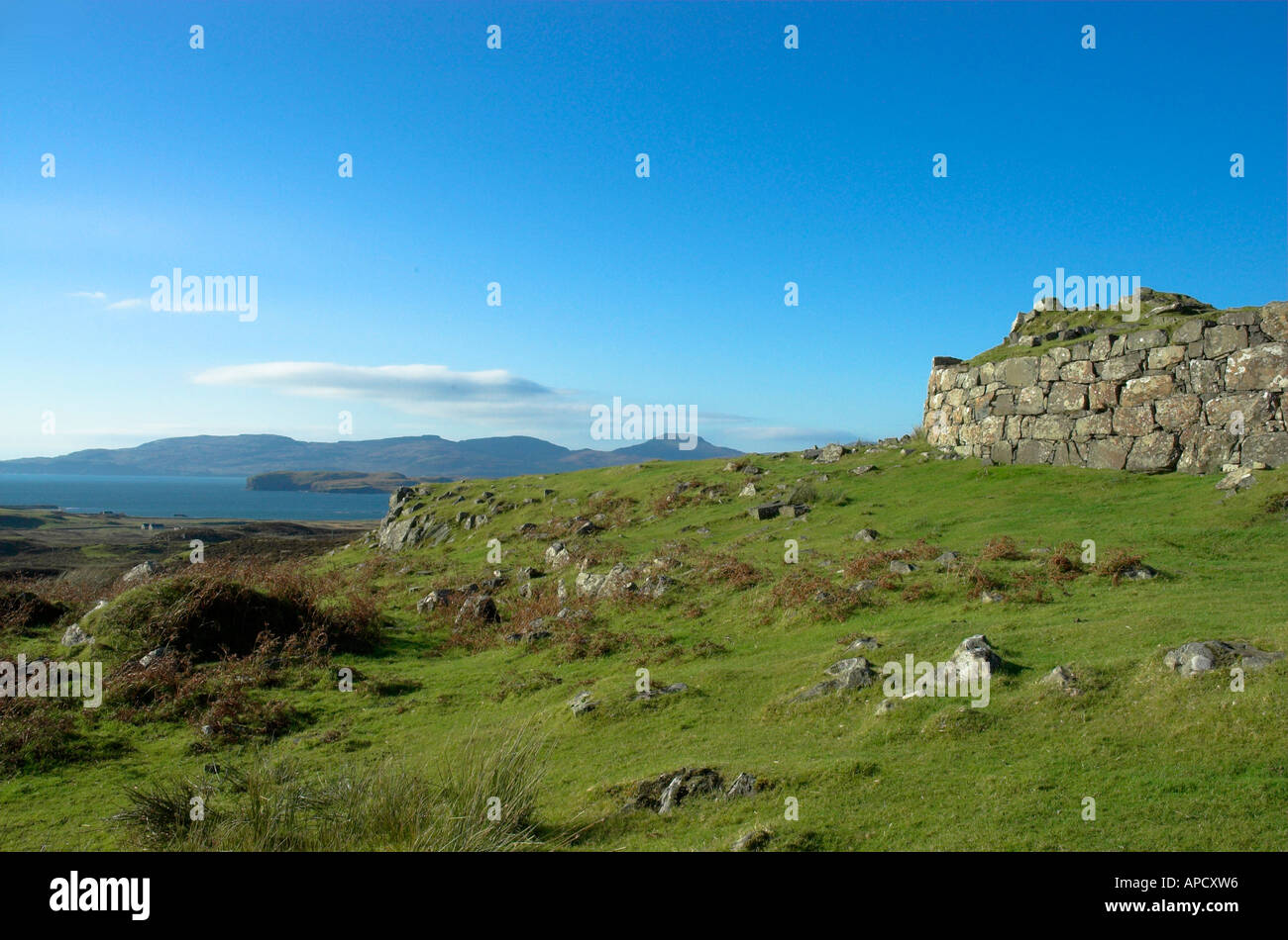 Dun Beag Broch Isle Of Skye Highland Stockfoto Dun Beag Broch Isle Of Skye Highland Stockfoto