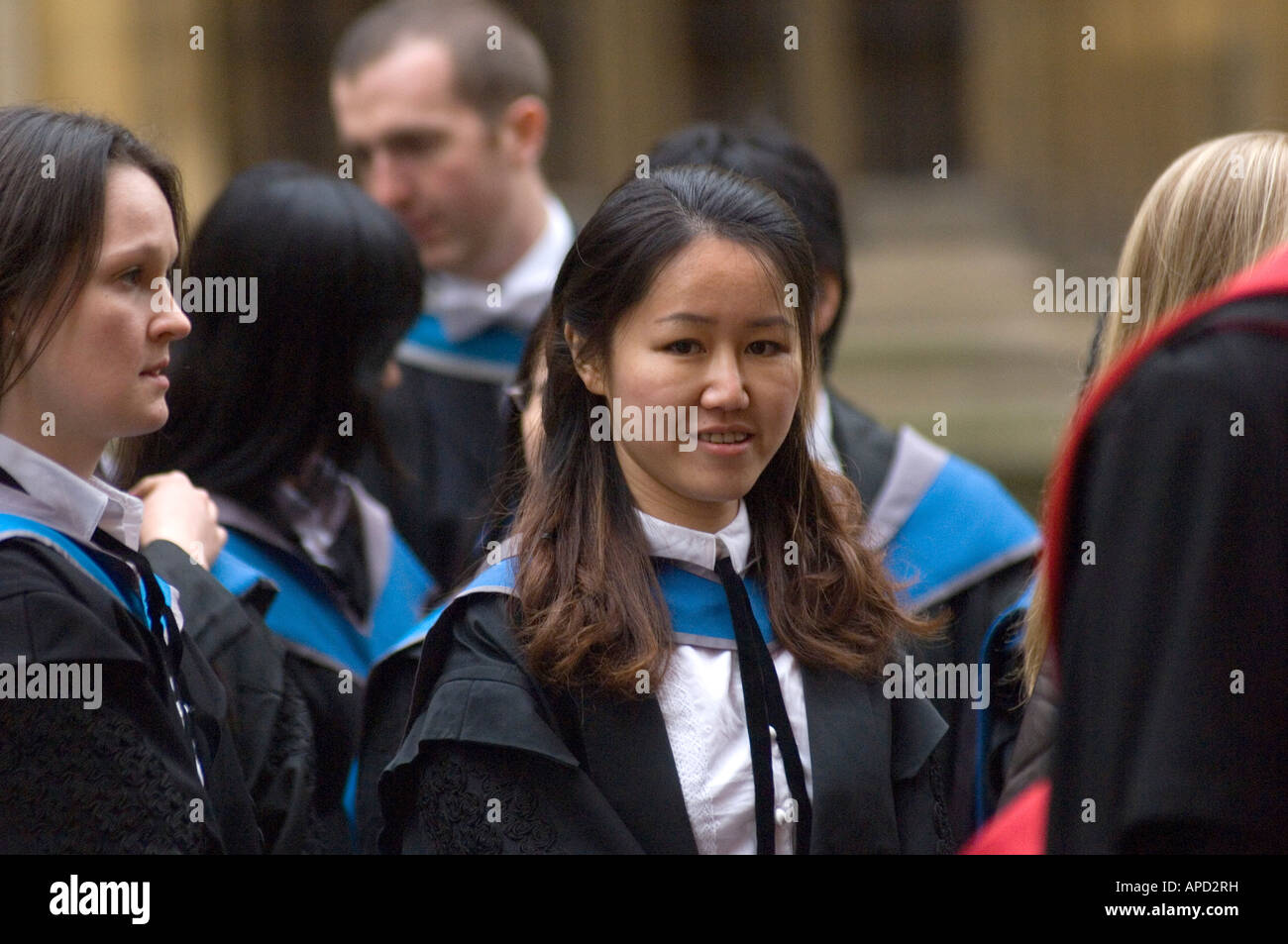 Feierlichen Abschluss in Oxford einen Moment zum Feiern und Reflexion, wenn Schüler ihren Abschluss erhalten Stockfoto