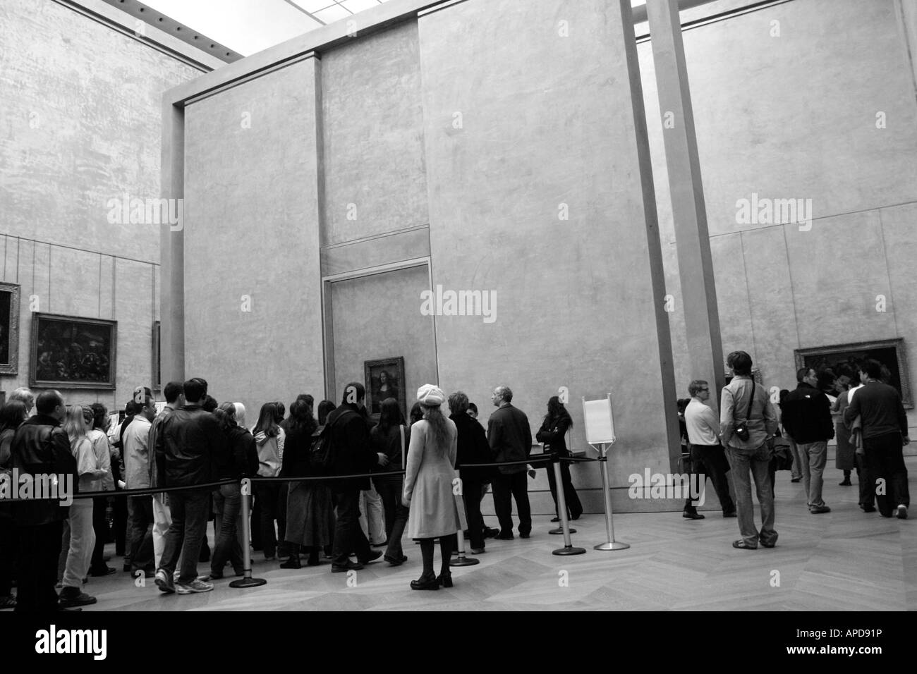 Queing für die Mona Lisa im Louvre, Paris, France Stockfoto