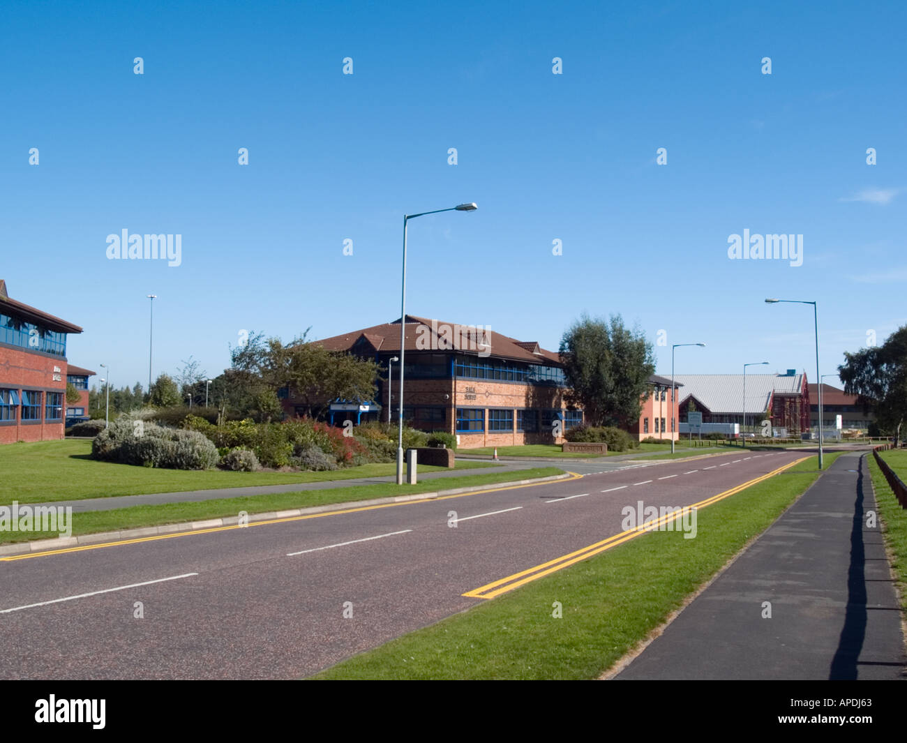 St. DAVIDS BUSINESS ^ PARK in einer gepflegten Umgebung in der Nähe von Chester Ewloe Flintshire Wales UK Stockfoto