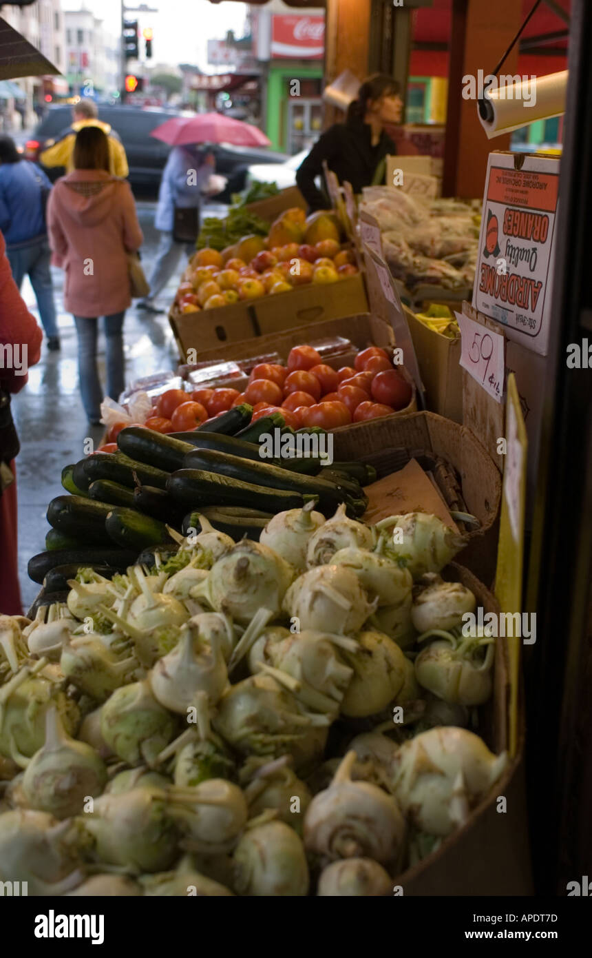 Obst und Gemüse einkaufen San Francisco Chinatown Stockfoto