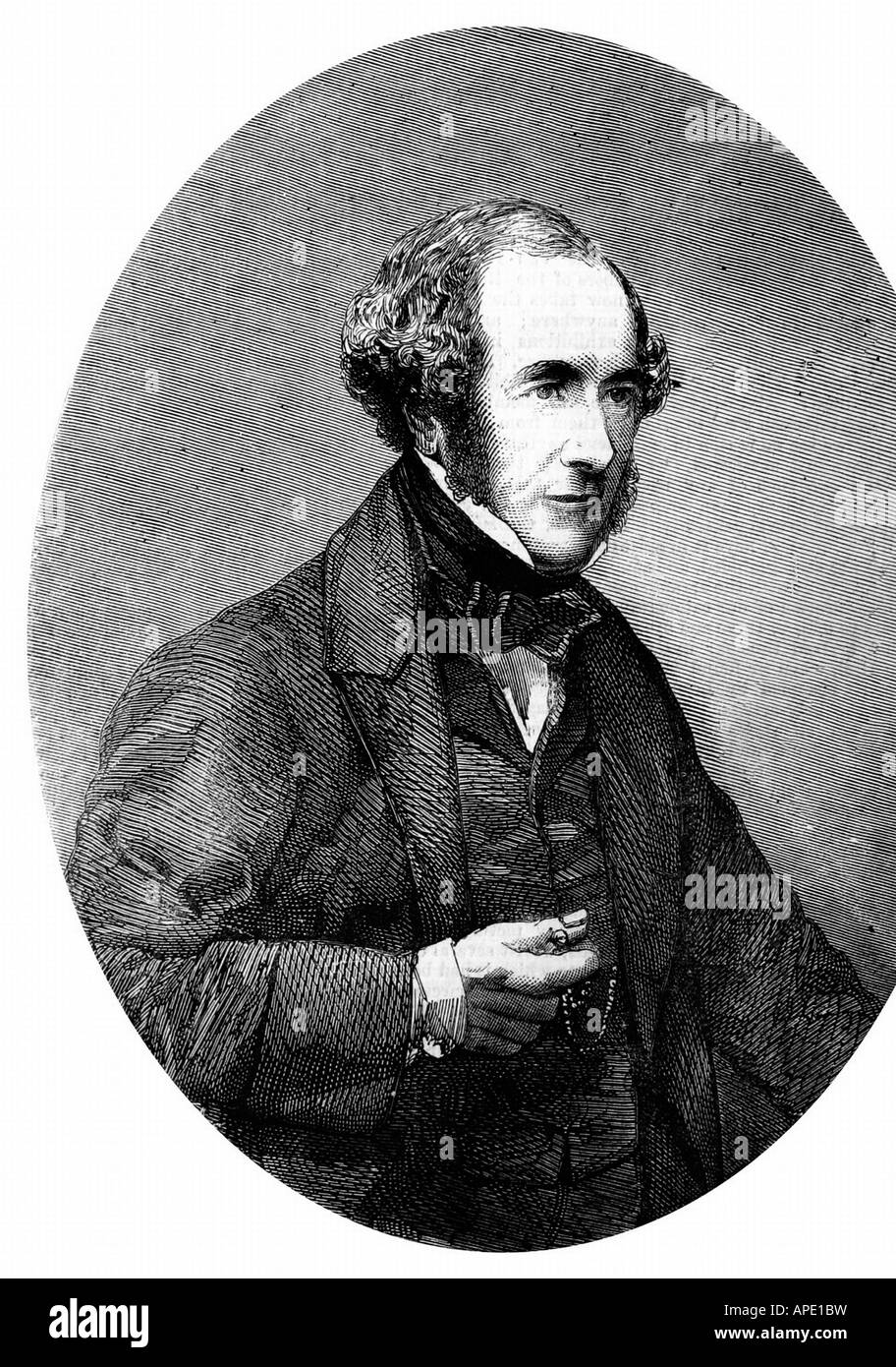 Russell, John Scott, 9.5.1808 - 8.6.1882, britischer Marineingenieur, halbe Länge, Holzgravur, 19. Jahrhundert, Stockfoto