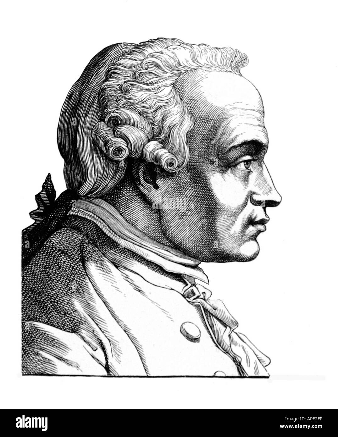 Kant, Immanuel, 22.4.1724 - 12.2.1804, deutscher Philosoph, Porträt, Stahlstich, Jahrhundert, Artist's Urheberrecht nicht gelöscht werden Stockfoto