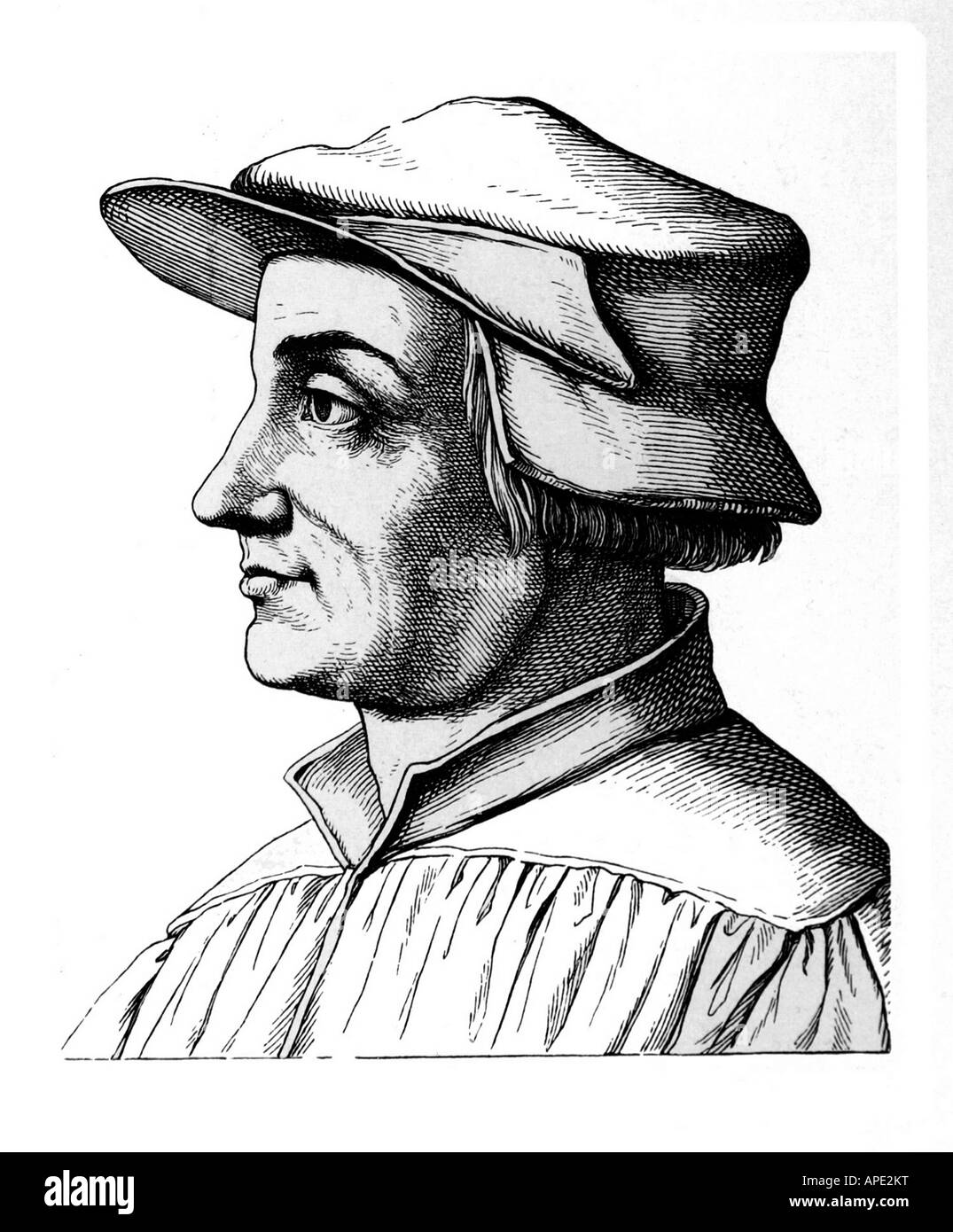 Zwingli, Huldrych, 1.1.1484 - 11. 10.1531, Schweizer Reformator, Porträt, Stahlstich, Jahrhundert, Artist's Urheberrecht nicht gelöscht werden Stockfoto