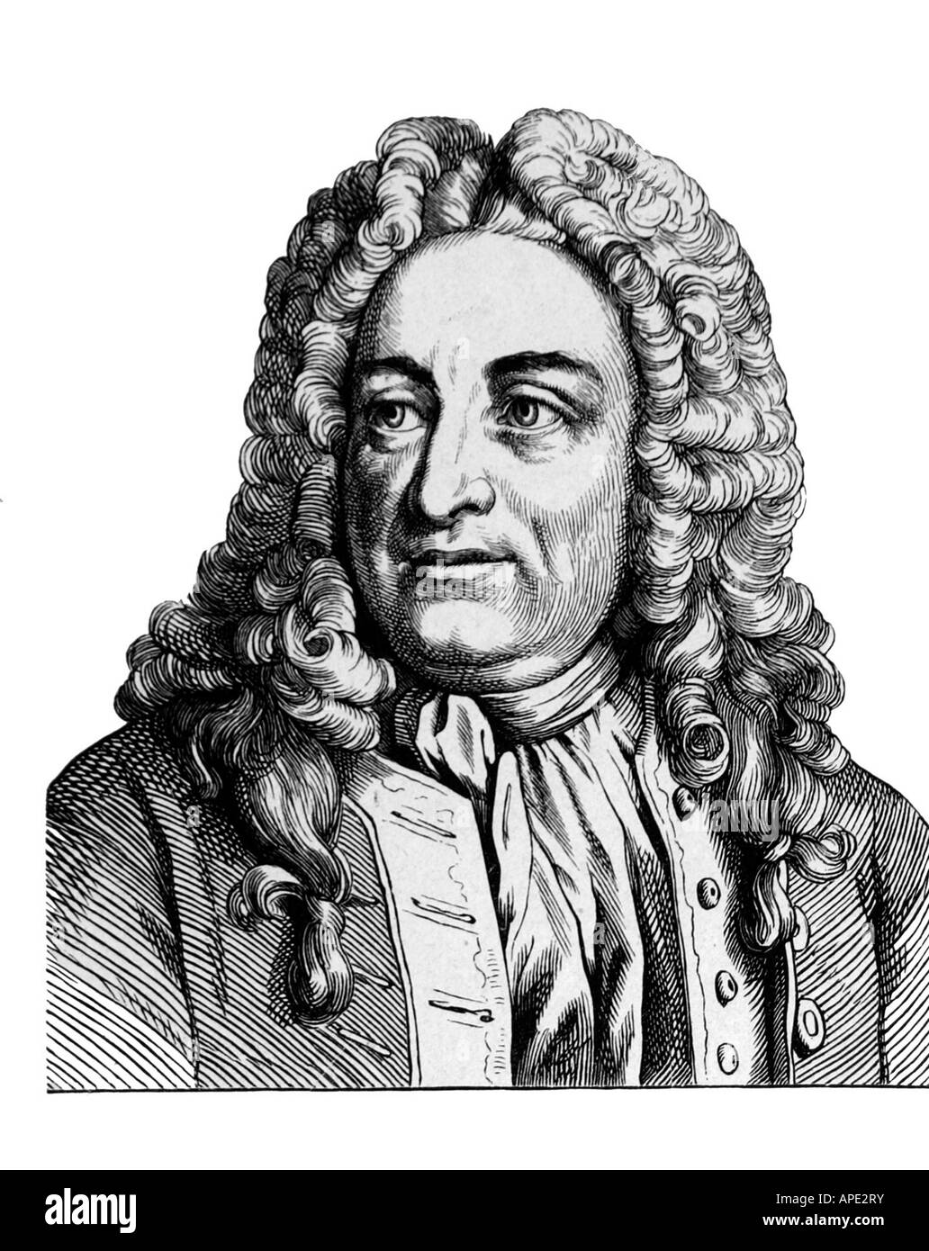 Wolff, Christian, 24.1.1697 - 9.4.1754, deutscher Philosoph und Jurist, Porträt, Stahlstich, Jahrhundert, Artist's Urheberrecht nicht gelöscht werden Stockfoto