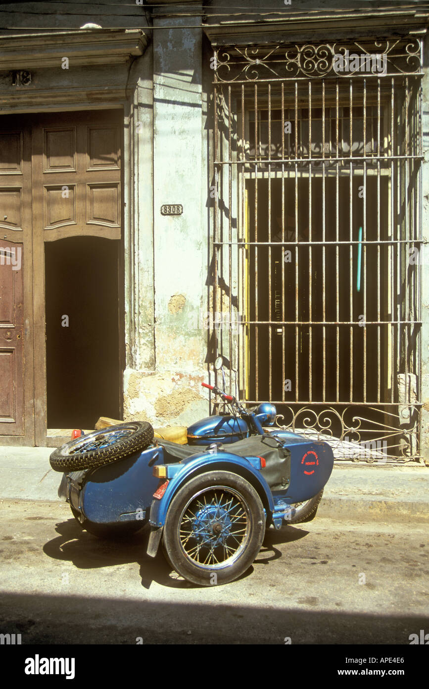 Motor Cycle und Beiwagen-Matanzas-Kuba Stockfoto