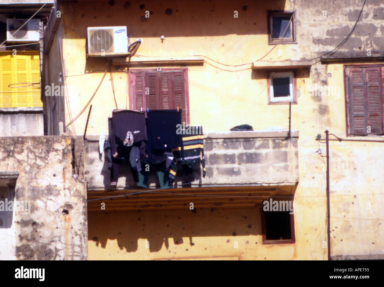 getrocknete Streifen Beirut-Libanon Stockfoto