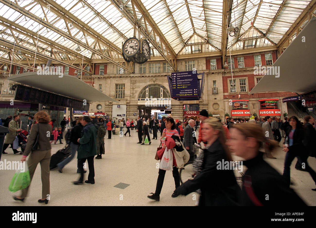 Der Bahnhof Waterloo in London England UK Stockfoto