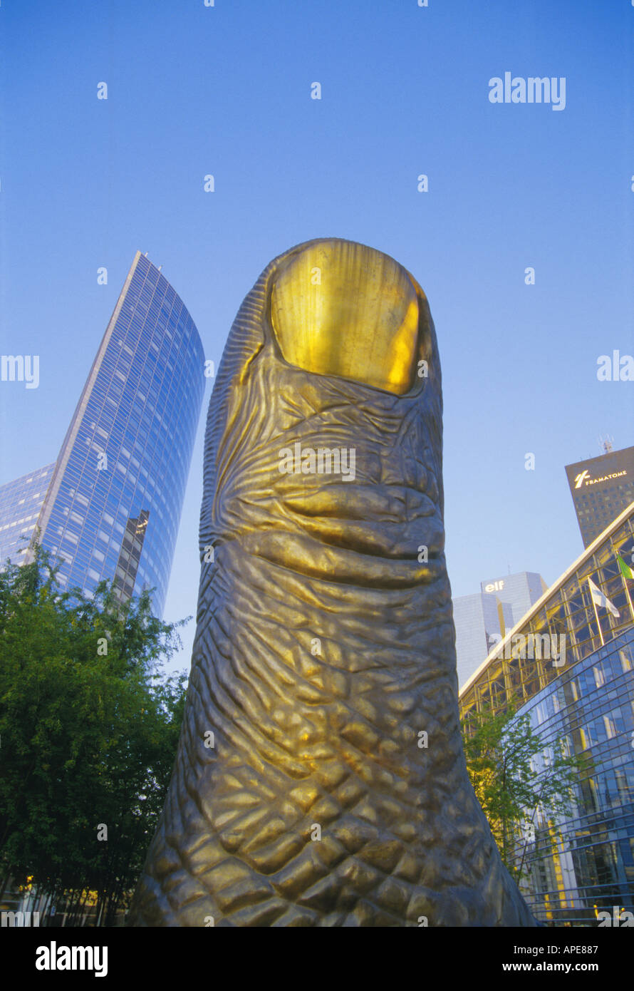 Frankreich Paris großen Daumen Skulptur Stockfoto