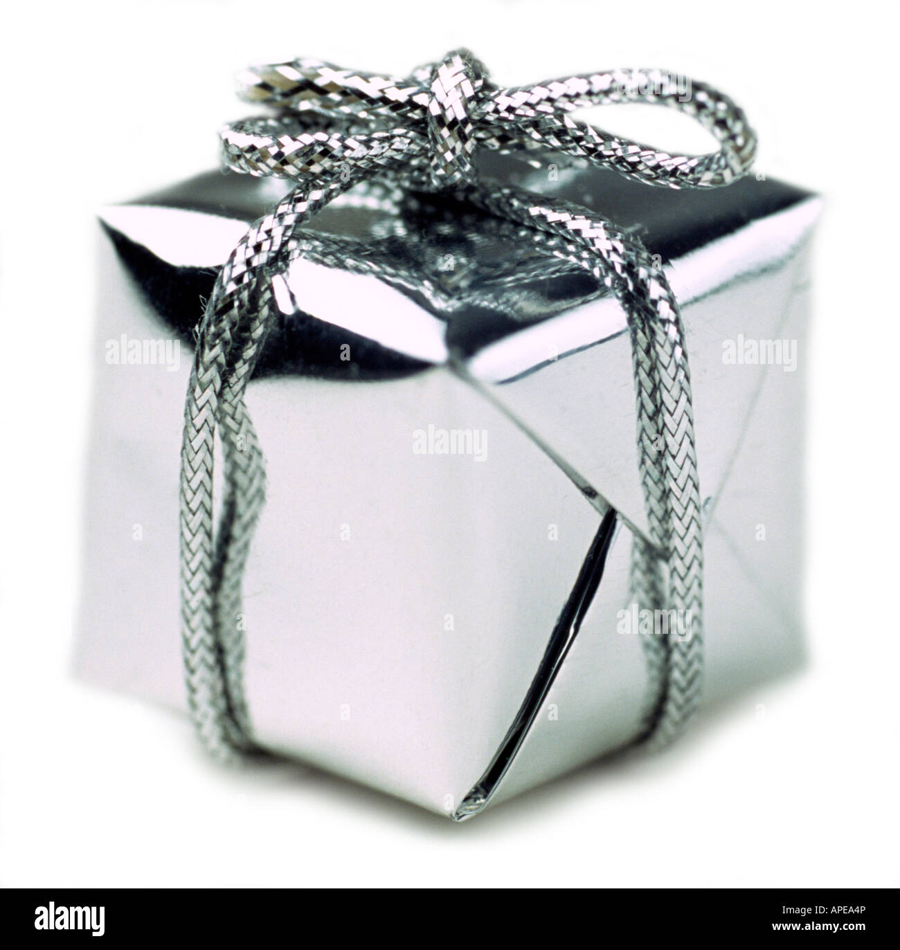 Verpacktes Geschenk. Stockfoto