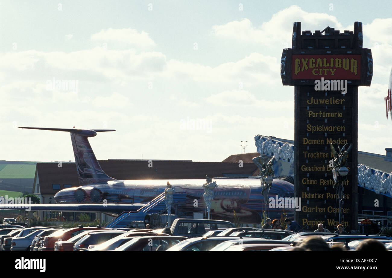 Einkaufsstadt "Excalibur City" Stockfoto