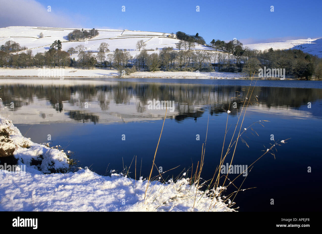 Ladybower Vorratsbehälter, Peak District, UK Stockfoto