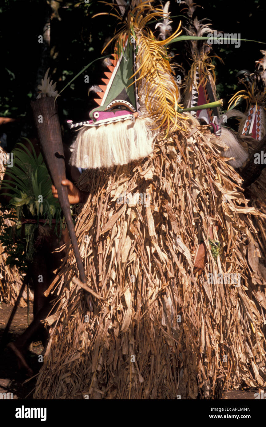 Süd-Pazifik, Vanuatu.  Native Kostüm Stockfoto