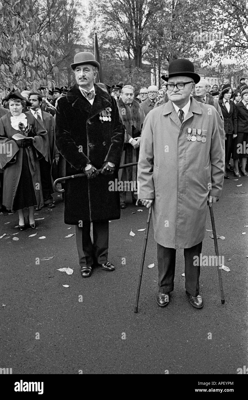 Weltkriegveterane in Erinnerung Sonntag Parade, Cardiff, November 1979 Stockfoto
