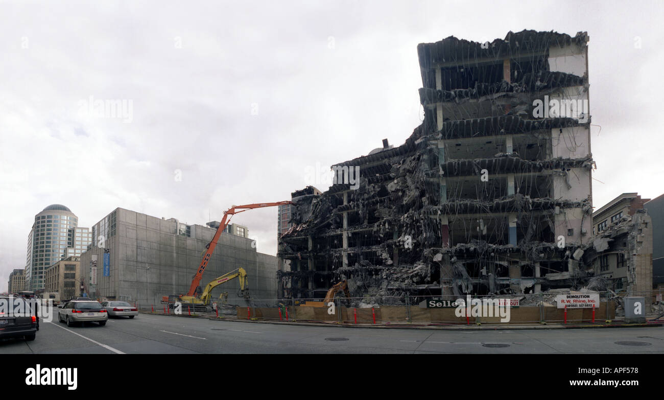 Clearing-Boden für den Ausbau des Seattle Art Museum Stockfoto