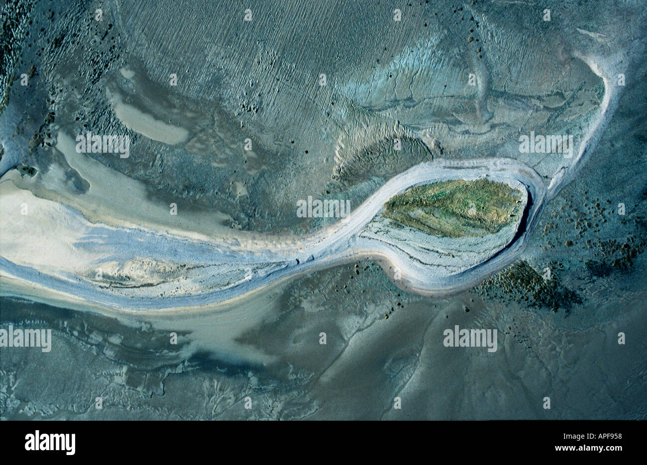 Severn Mündung an der Westküste von England Luftaufnahmen unberührte uk Küste Stockfoto