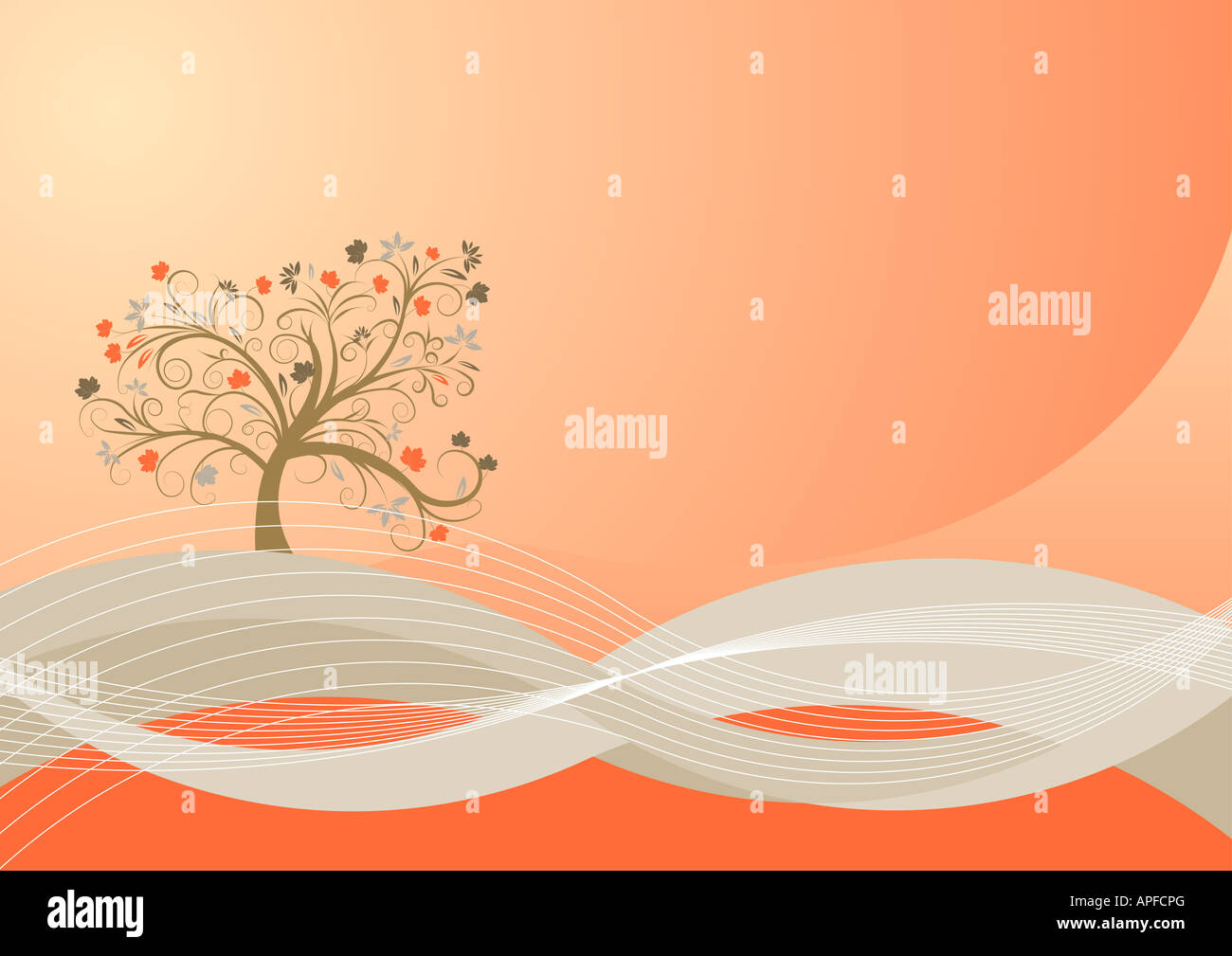 Herbst Baum-design Stockfoto