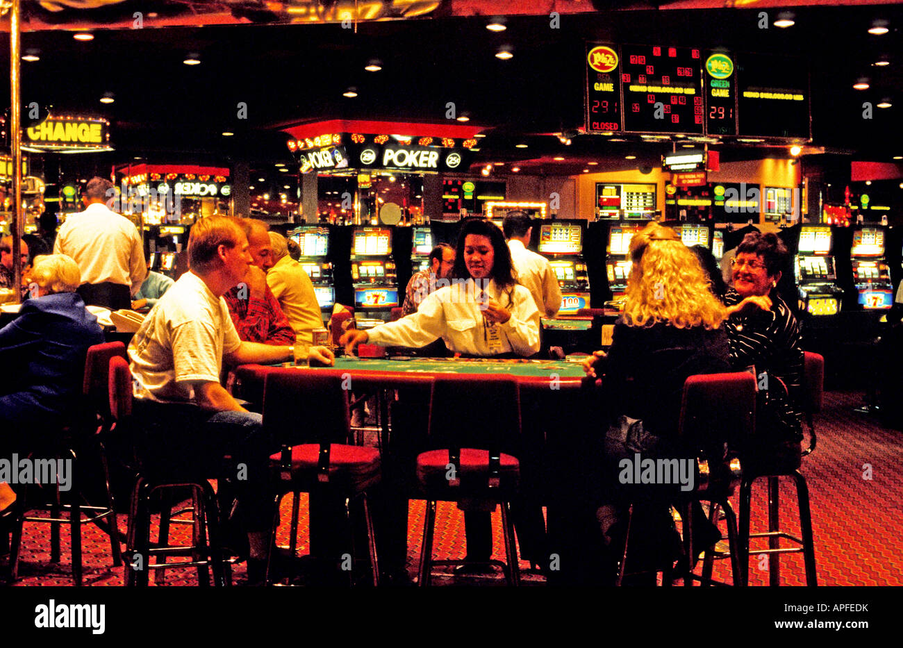 Nevada Las Vegas Aufregung Symbol Nacht Leben Nachtleben Gewinn süchtig lose Süchtigen Vermögen zu gewinnen Spiel Chance Spielgeld Stockfoto