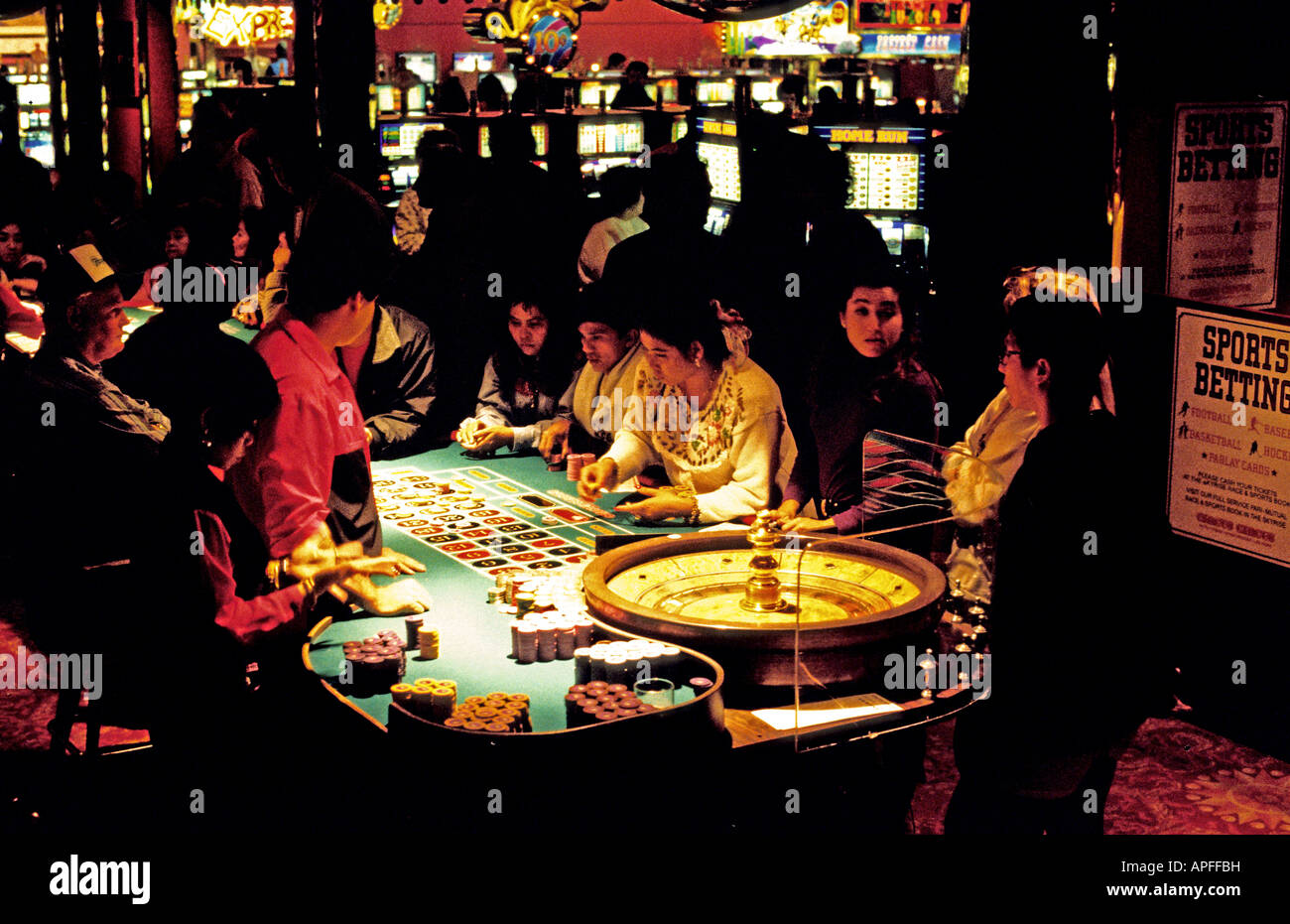 Nevada Las Vegas Aufregung Symbol Nacht Leben Nachtleben Gewinn süchtig lose Süchtigen Vermögen zu gewinnen Spiel Chance Spielgeld Stockfoto