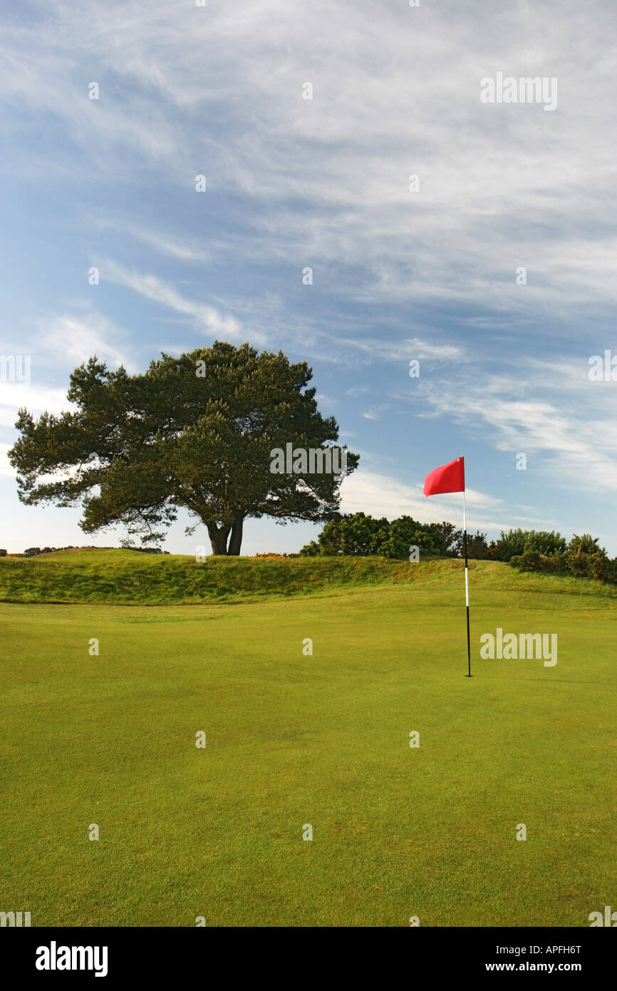 Burnside Kurs 15. Loch Carnoustie Golf Links Schottland Stockfoto