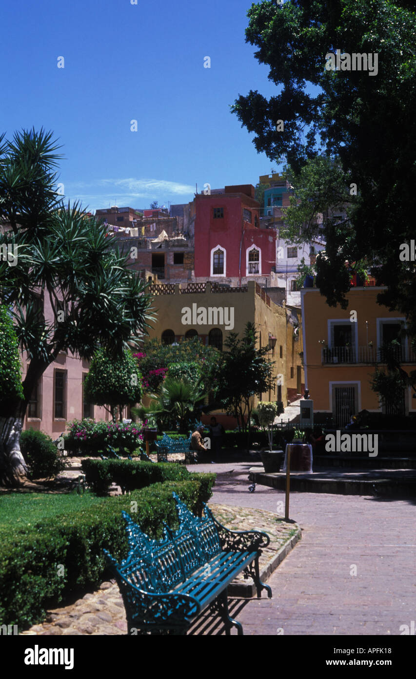 Einer der Plätze in Guanajuato, Mexiko Stockfoto