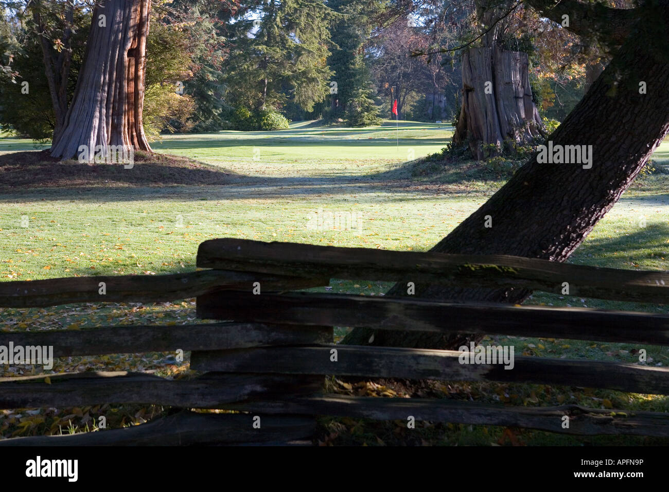 Der öffentliche Golfplatz im Stanley Park. Stockfoto