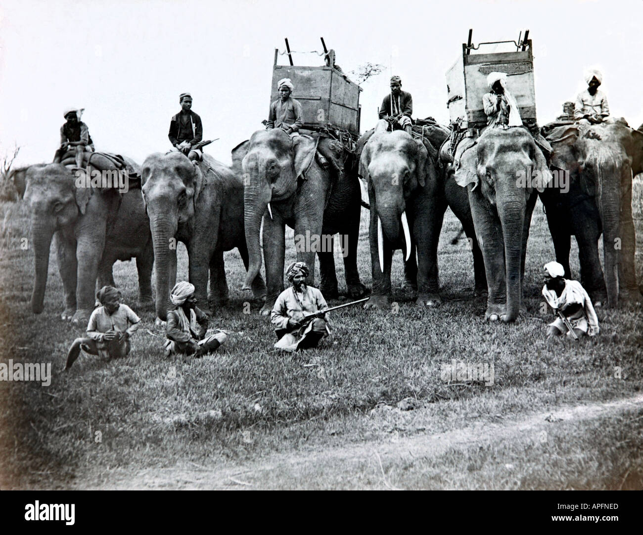 Indian Empire ca. 1925 bereit für die Jagd Www Osheaphotography com Stockfoto