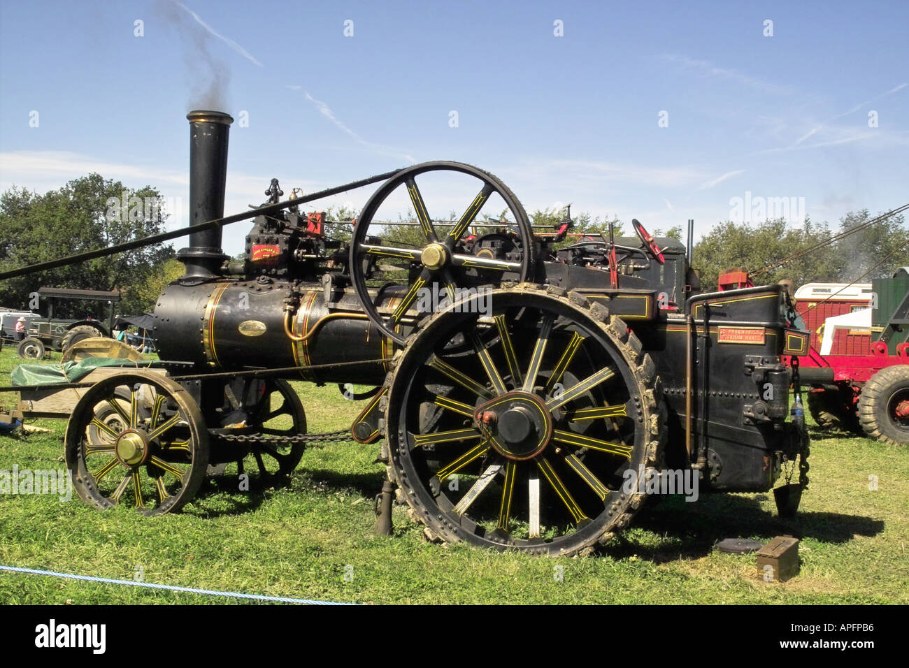 Eine funktionierende Dampfmaschine Stockfoto