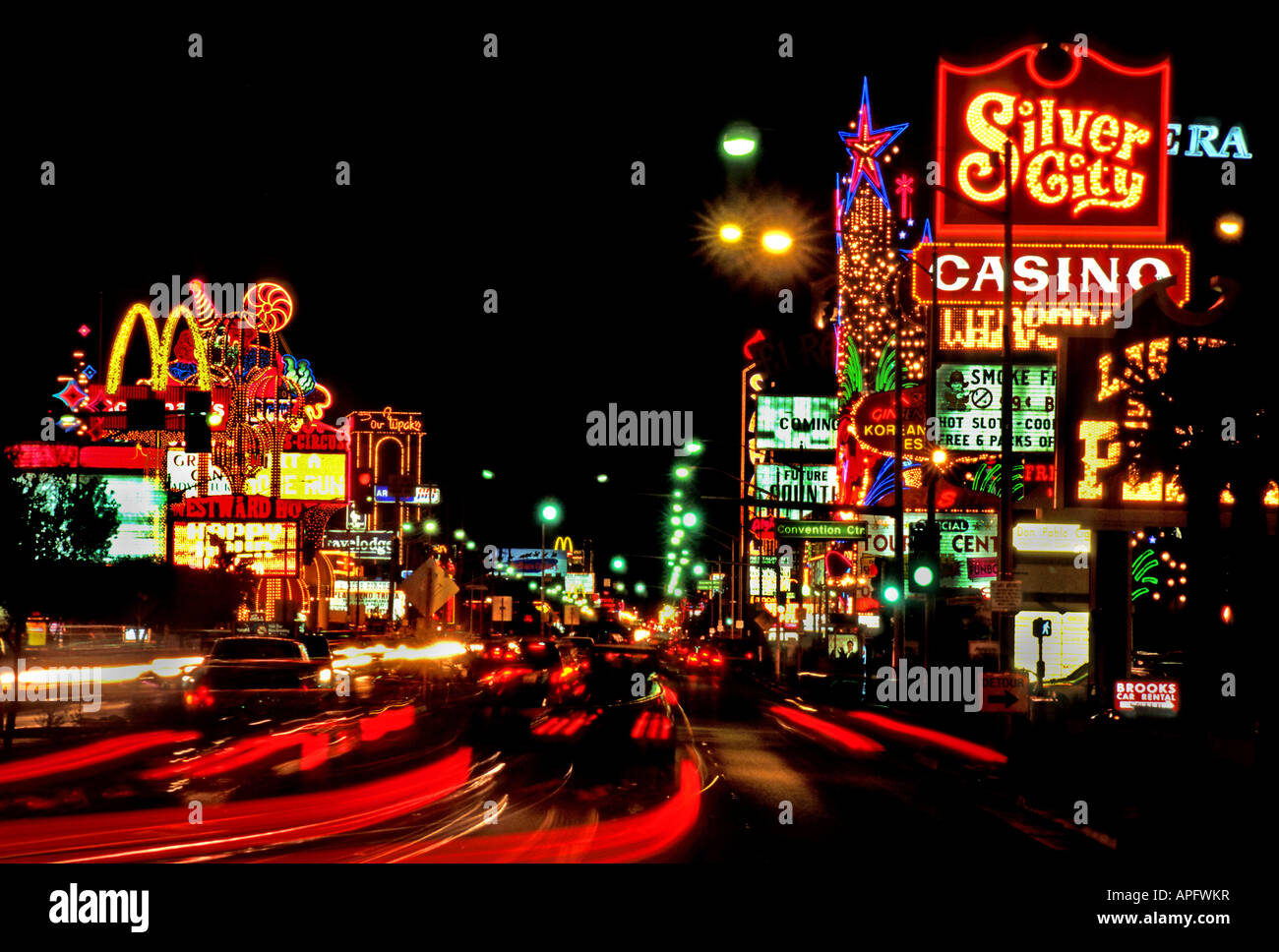 Nevada Las Vegas Aufregung Symbol Nacht Leben Nachtleben Gewinn süchtig lose Süchtigen Vermögen zu gewinnen Spiel Chance Spielgeld Stockfoto