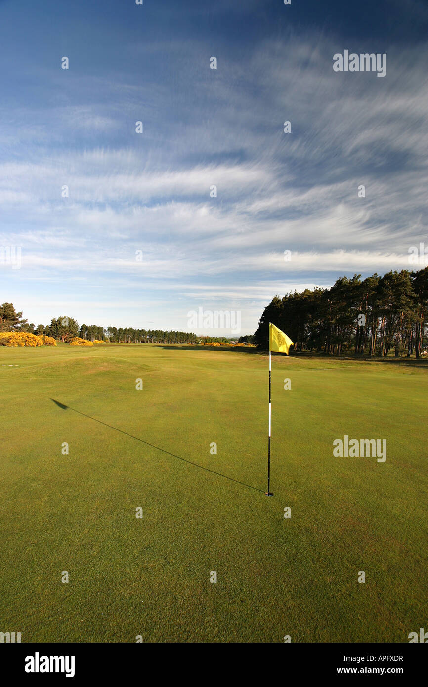 Burnside Kurs 7. Loch Carnoustie Golf Links Schottland Stockfoto