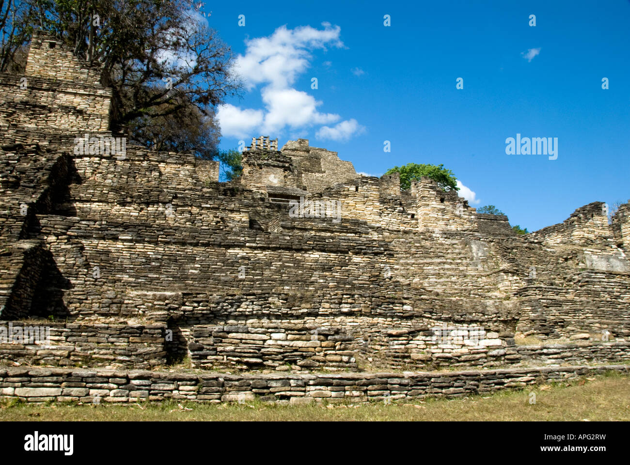 Tonina ist eine präkolumbische archäologische Stätte und Ruinenstadt der Maya-Zivilisation Stockfoto