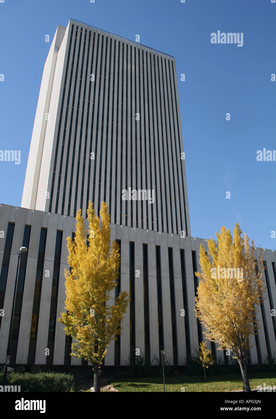 LDS Kirche Bürogebäude Salt Lake City im Herbst Oktober 2007 Stockfoto