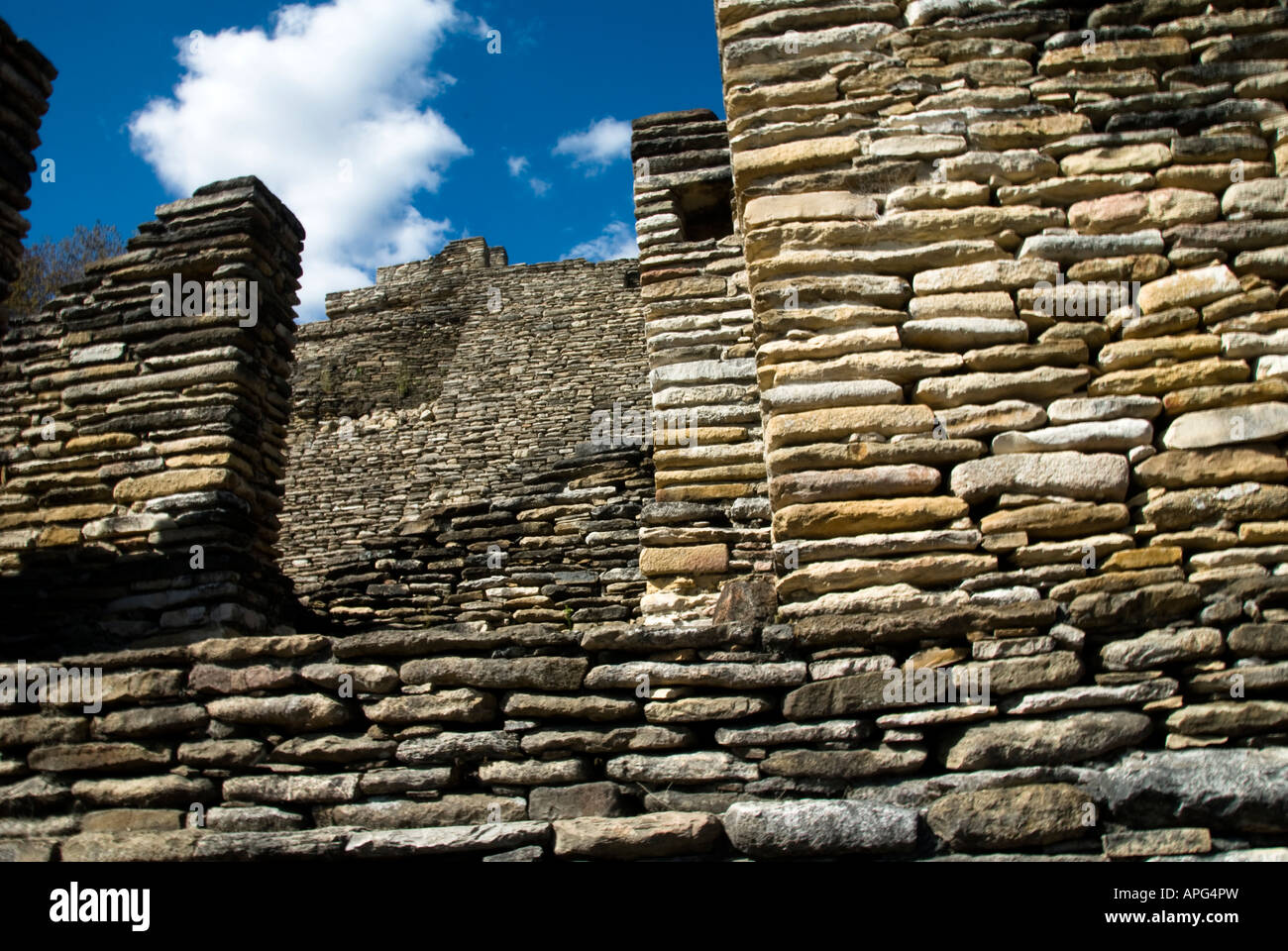 Tonina ist eine präkolumbische archäologische Stätte und Ruinenstadt der Maya-Zivilisation Stockfoto